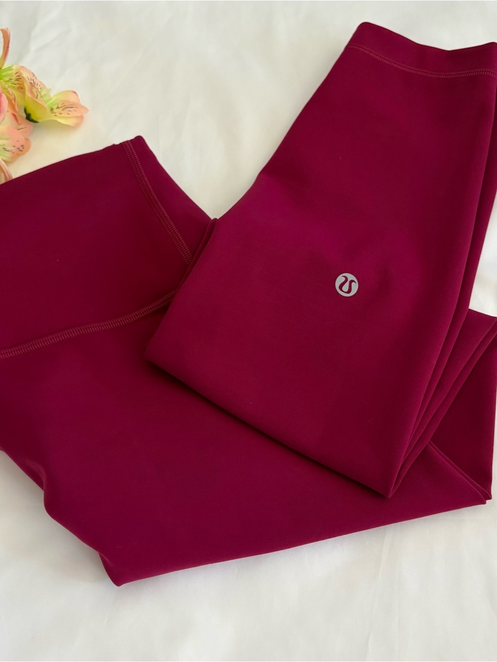 Lululemon Wunder Train Contour Fit HR 25” Red Merlot Leggings Sz 6